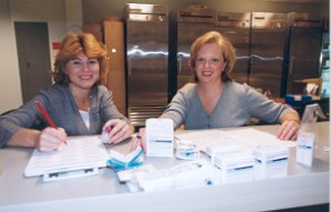 Connie and Leigh in HoG pharmacy