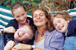 Mom and three kids