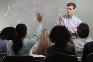 teacher with students