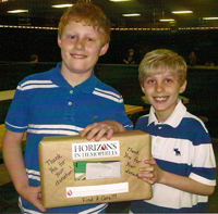 Boys donate to camp