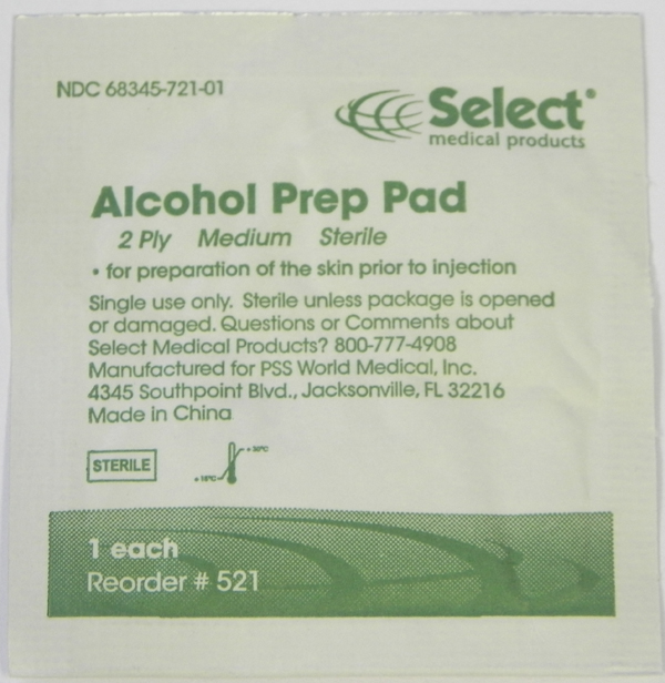 alcohol prep pad