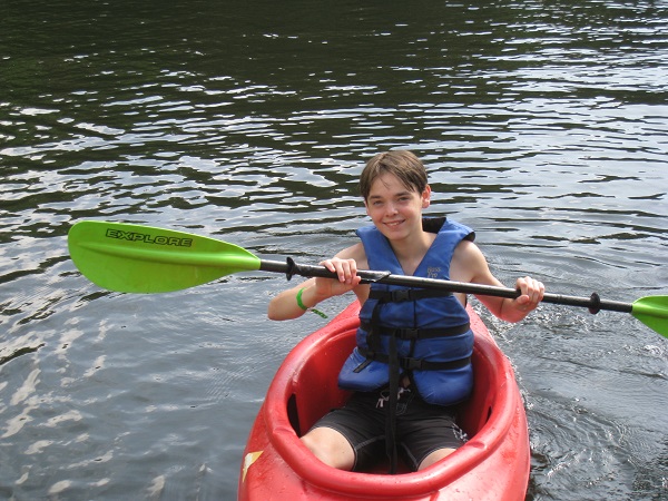 Camp Wannaklot - Boy in a Kayak