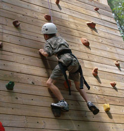 Camp 2010 climbing