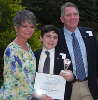 John J with parents