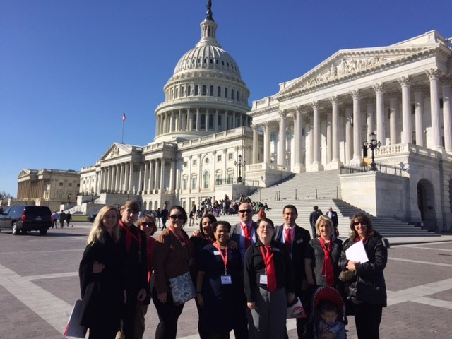 2017 Washington Days - Hemophilia of Georgia Advocates in front of the Capitol