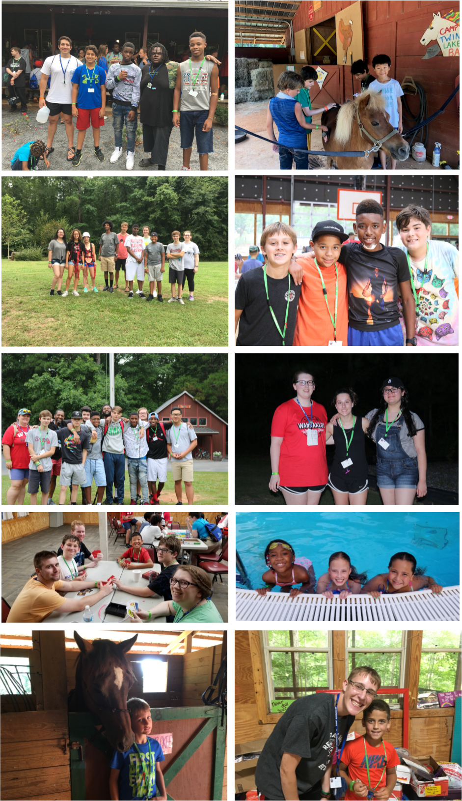 2018 Camp Wannaklot photo collage