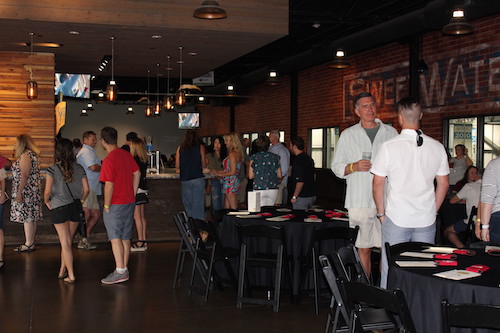 group at brewery