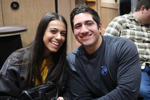 couple smiling at camera at calloway garden 2019