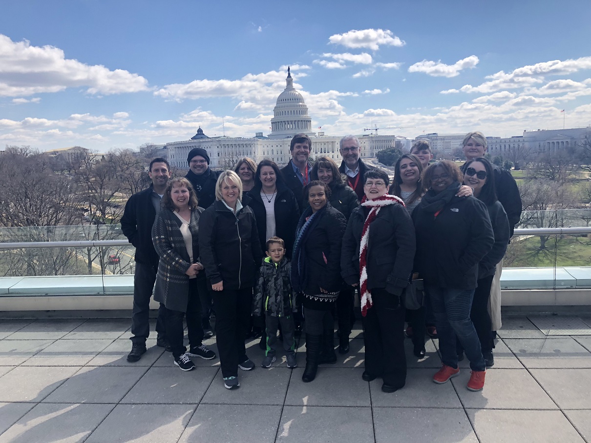 group photo in front of DC capitol building