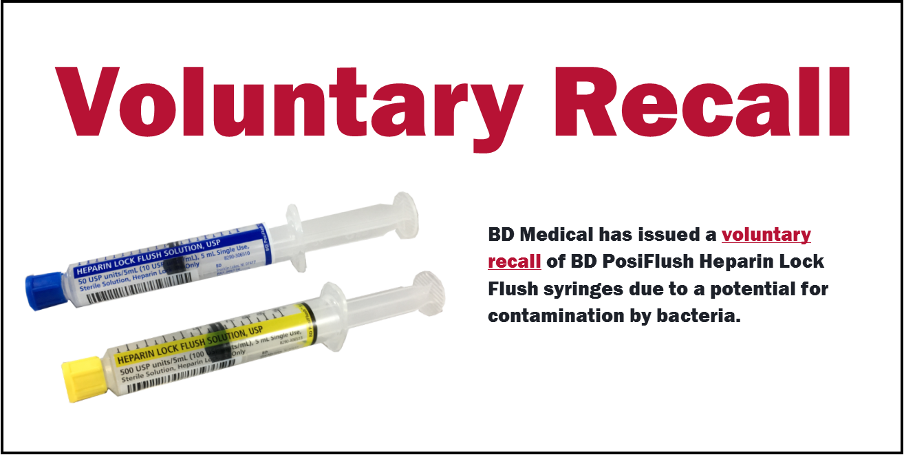 BD Medical Voluntary Recall