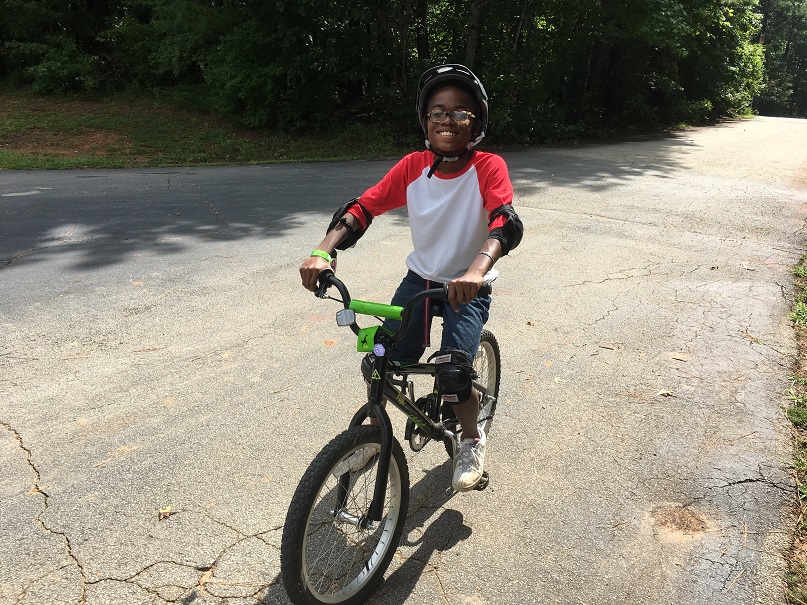 Child riding a bike