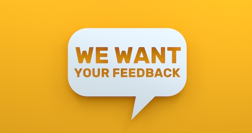 We want your feedback