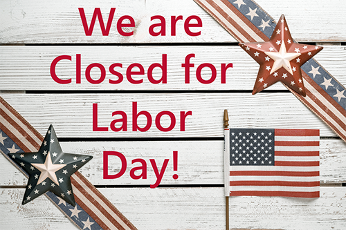 Closed Labor Day 2021