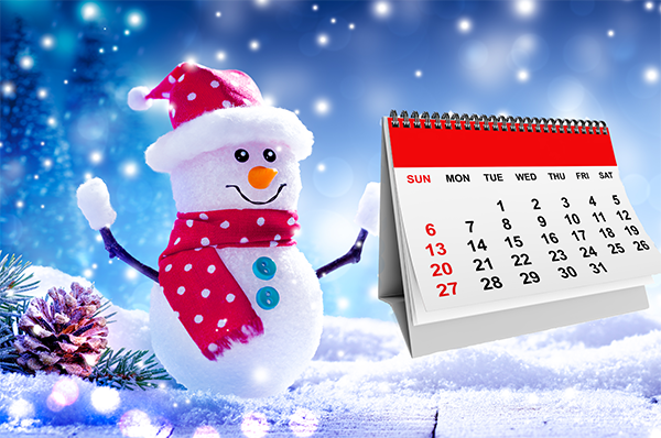 holiday schedule dec 22